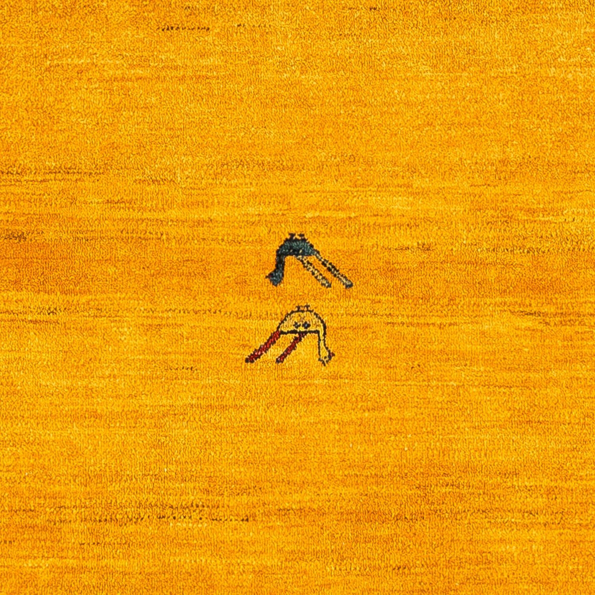 Dywan Gabbeh - Loribaft Perski - 143 x 109 cm - złoto