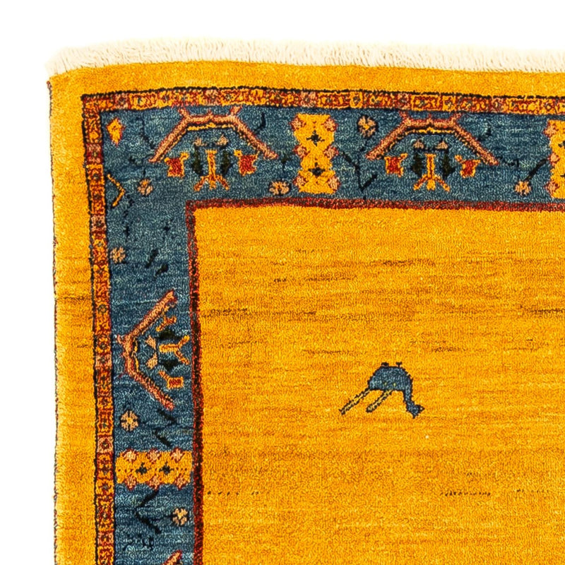 Dywan Gabbeh - Loribaft Perski - 143 x 109 cm - złoto