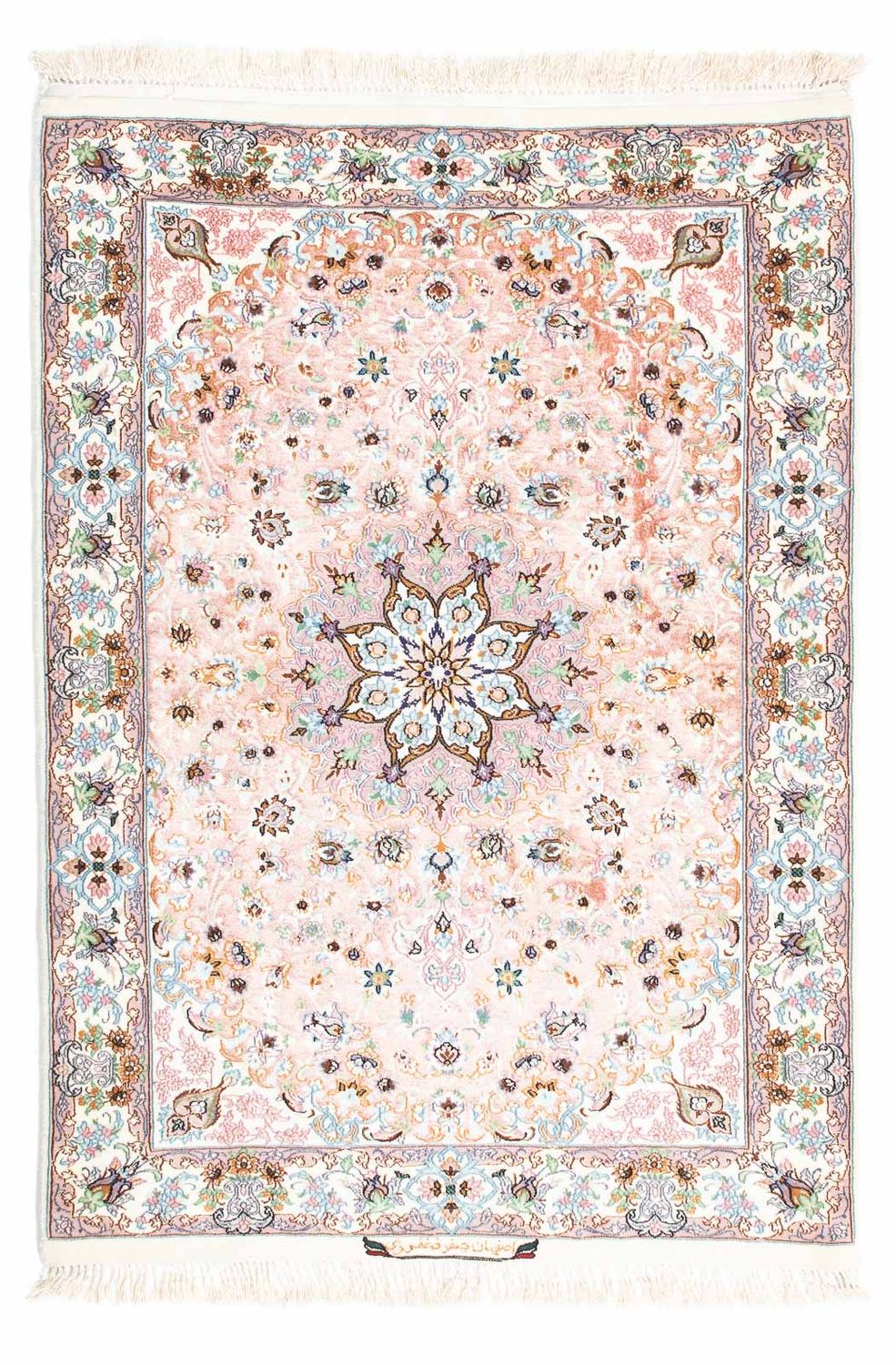 Dywan perski - Isfahan - Premium - 118 x 84 cm - różowy
