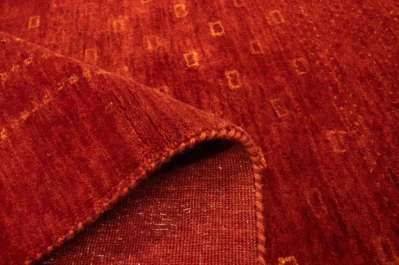 Biegacz Dywan Gabbeh - Loribaft Perski - 307 x 80 cm - czerwony