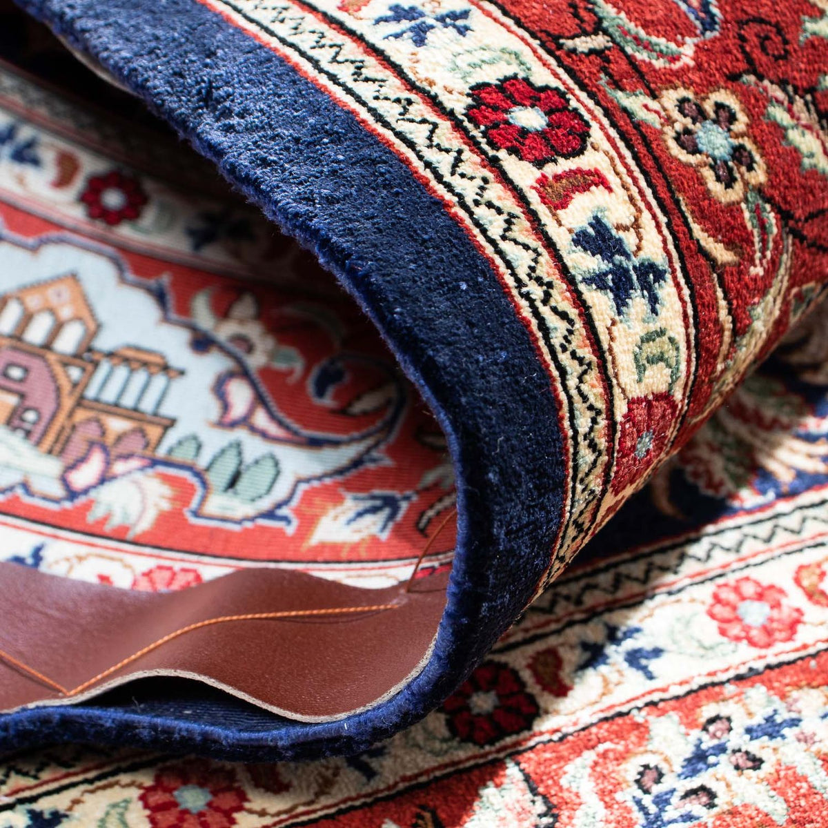 Dywan perski - Ghom - 118 x 80 cm - ciemnoniebieski