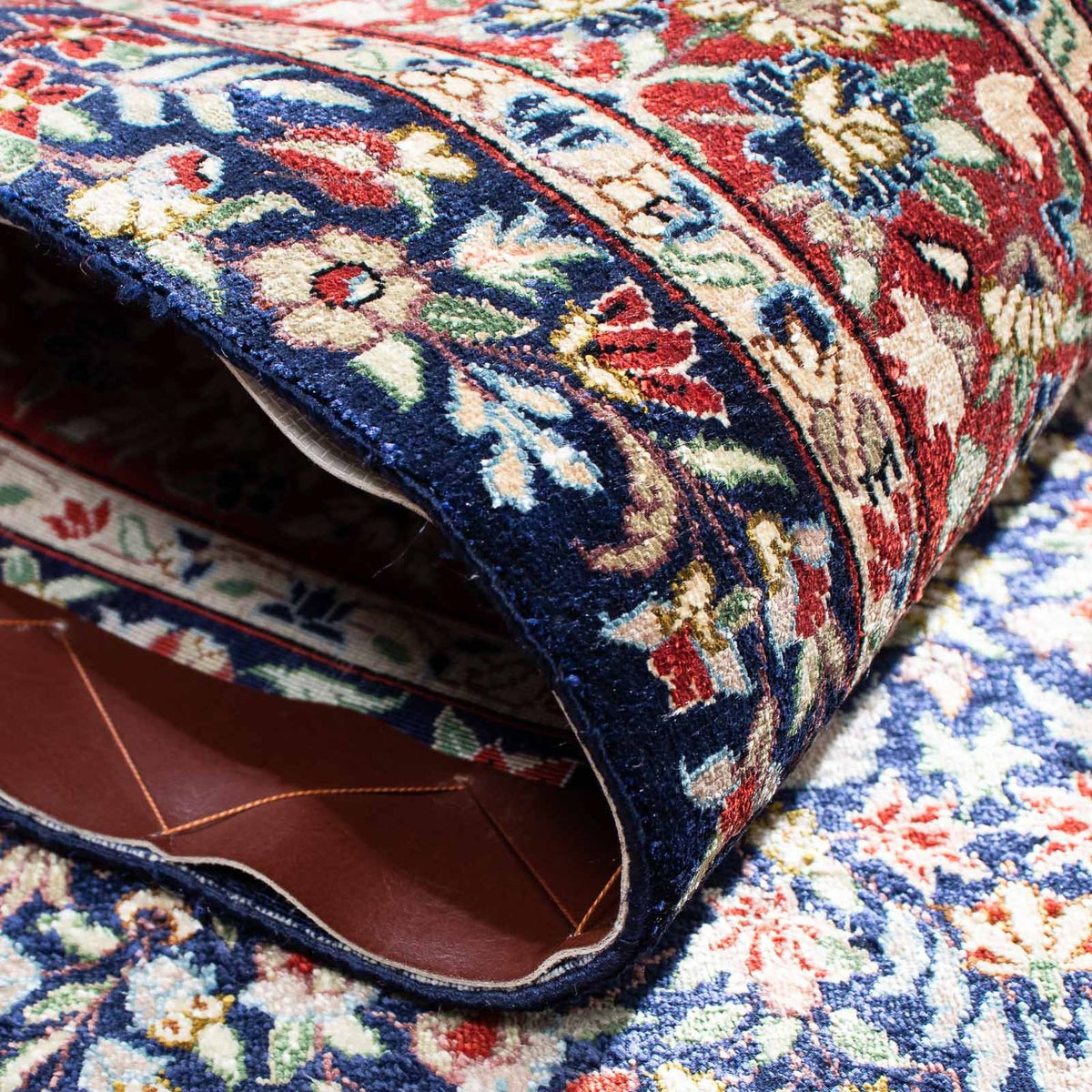 Dywan perski - Ghom - 120 x 78 cm - ciemnoniebieski