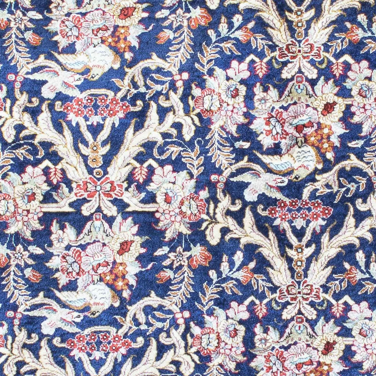 Dywan perski - Ghom - 147 x 104 cm - ciemnoniebieski