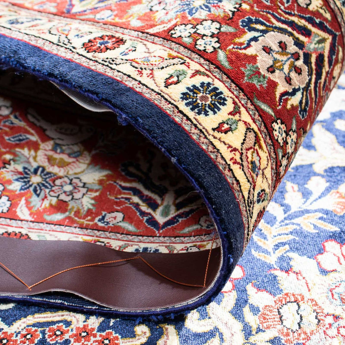 Dywan perski - Ghom - 147 x 104 cm - ciemnoniebieski