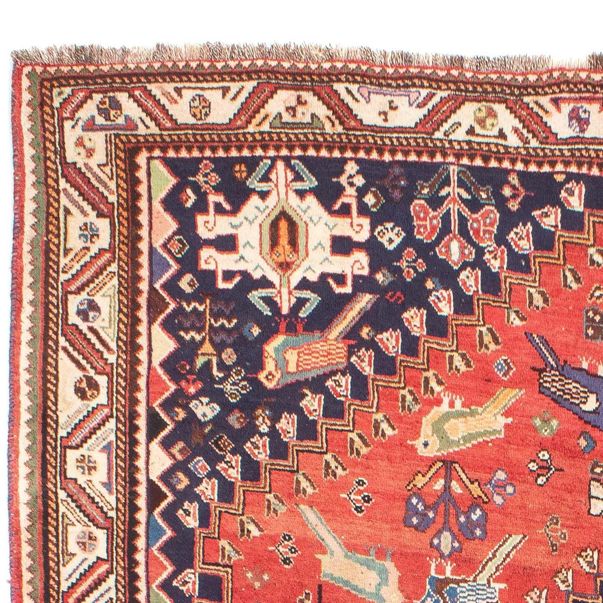 Perski dywan - Nomadyczny - 257 x 205 cm - czerwony