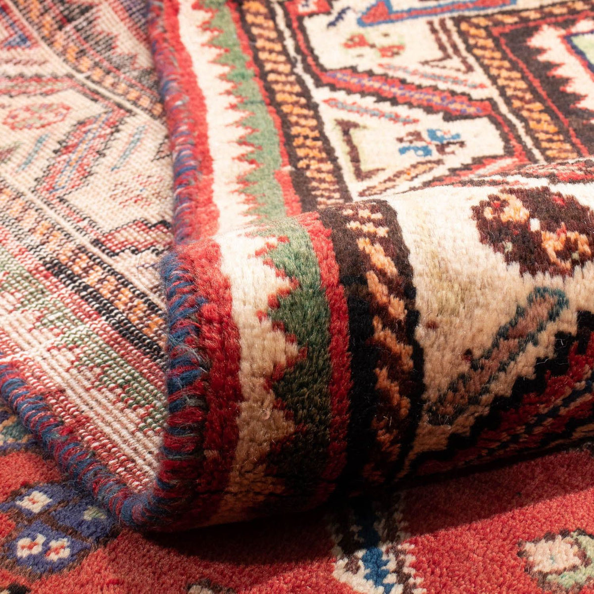 Perski dywan - Nomadyczny - 257 x 205 cm - czerwony