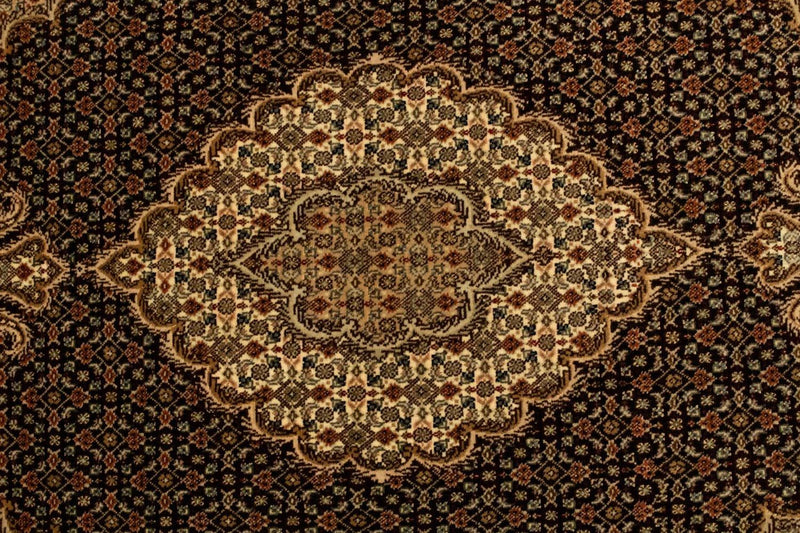 Dywan perski - Tabriz - Królewski - 159 x 101 cm - czarny