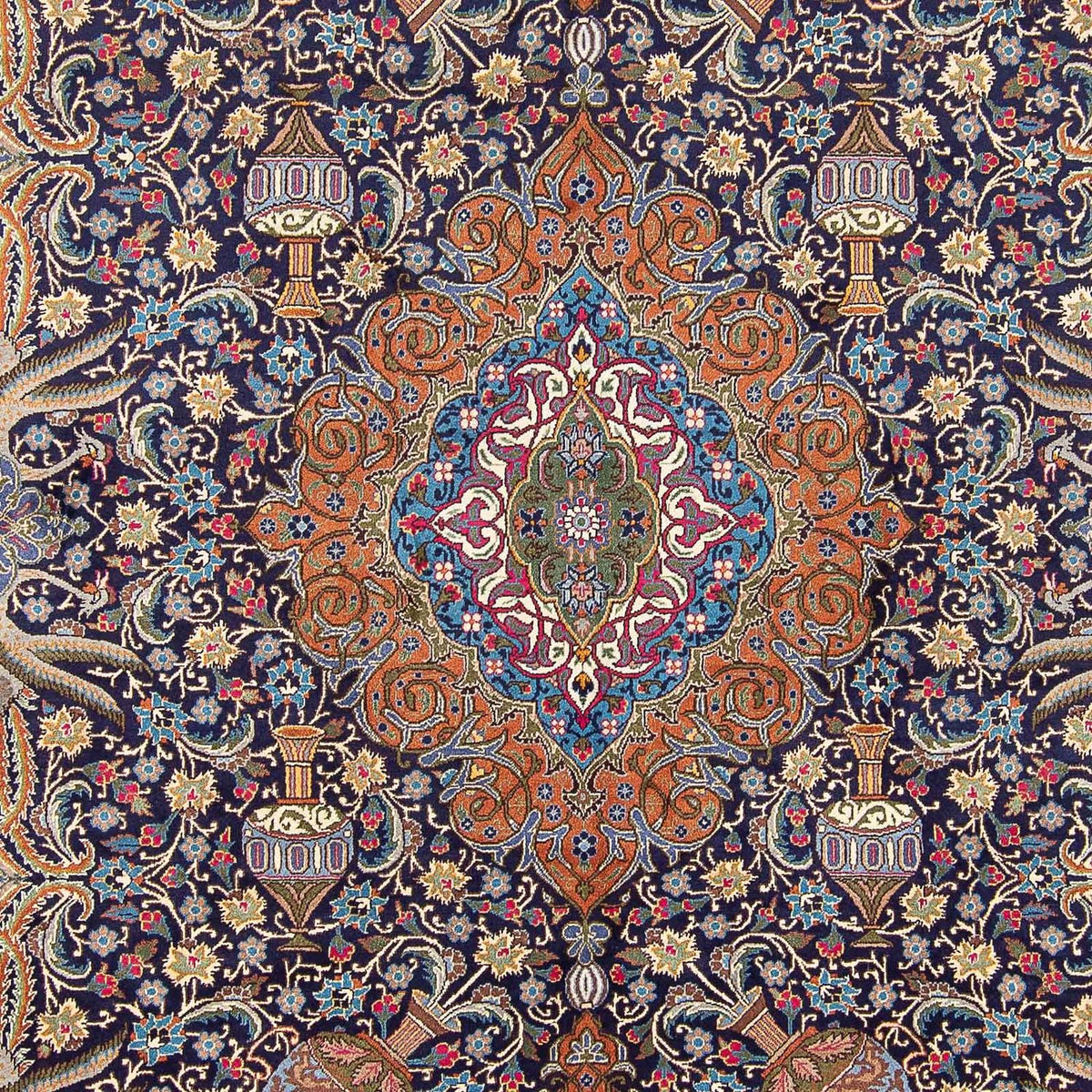 Dywan perski - Klasyczny - 394 x 298 cm - ciemnoniebieski