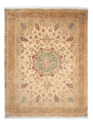 Dywan perski - Tabriz - Królewski - 203 x 156 cm - jasnobrązowy