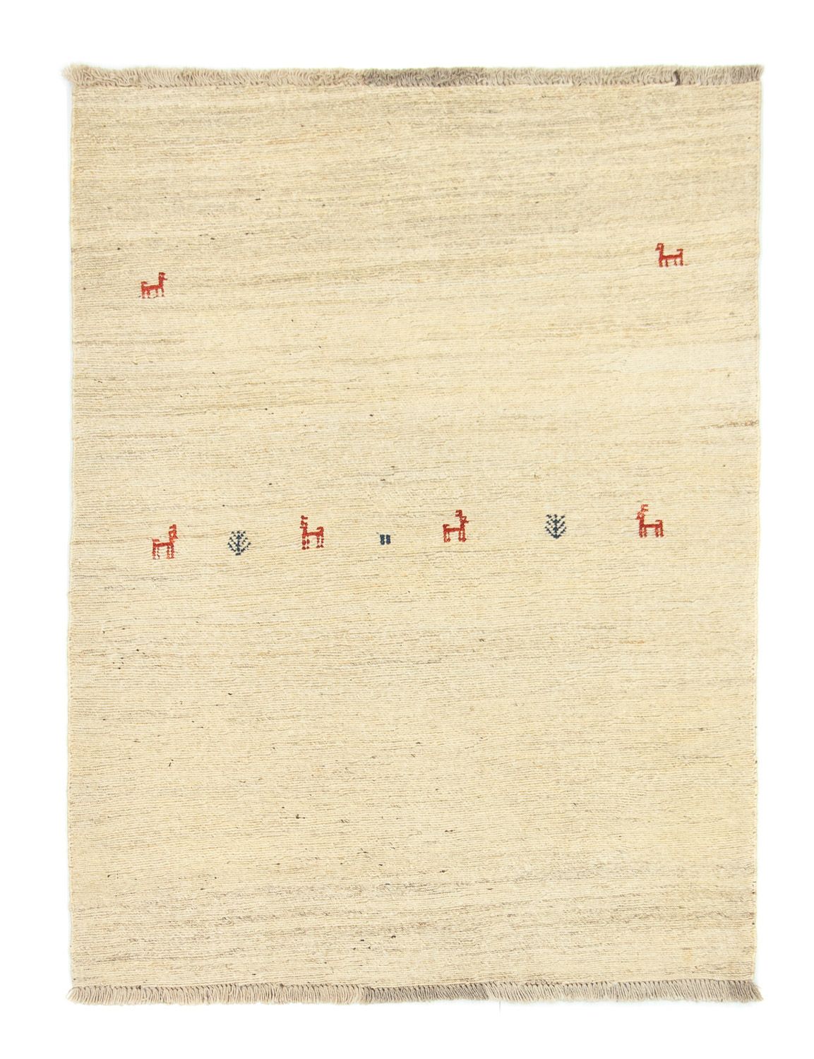 Dywan Gabbeh - perski - 138 x 105 cm - beżowy