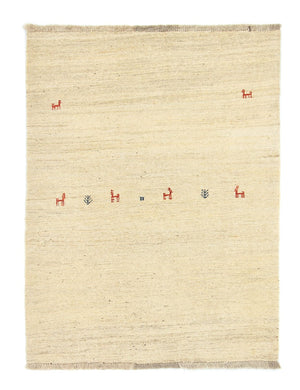 Dywan Gabbeh - perski - 138 x 105 cm - beżowy