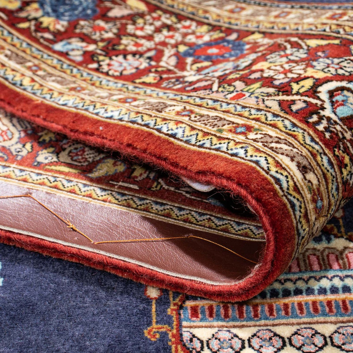 Dywan perski - Ghom - 214 x 127 cm - niebieski