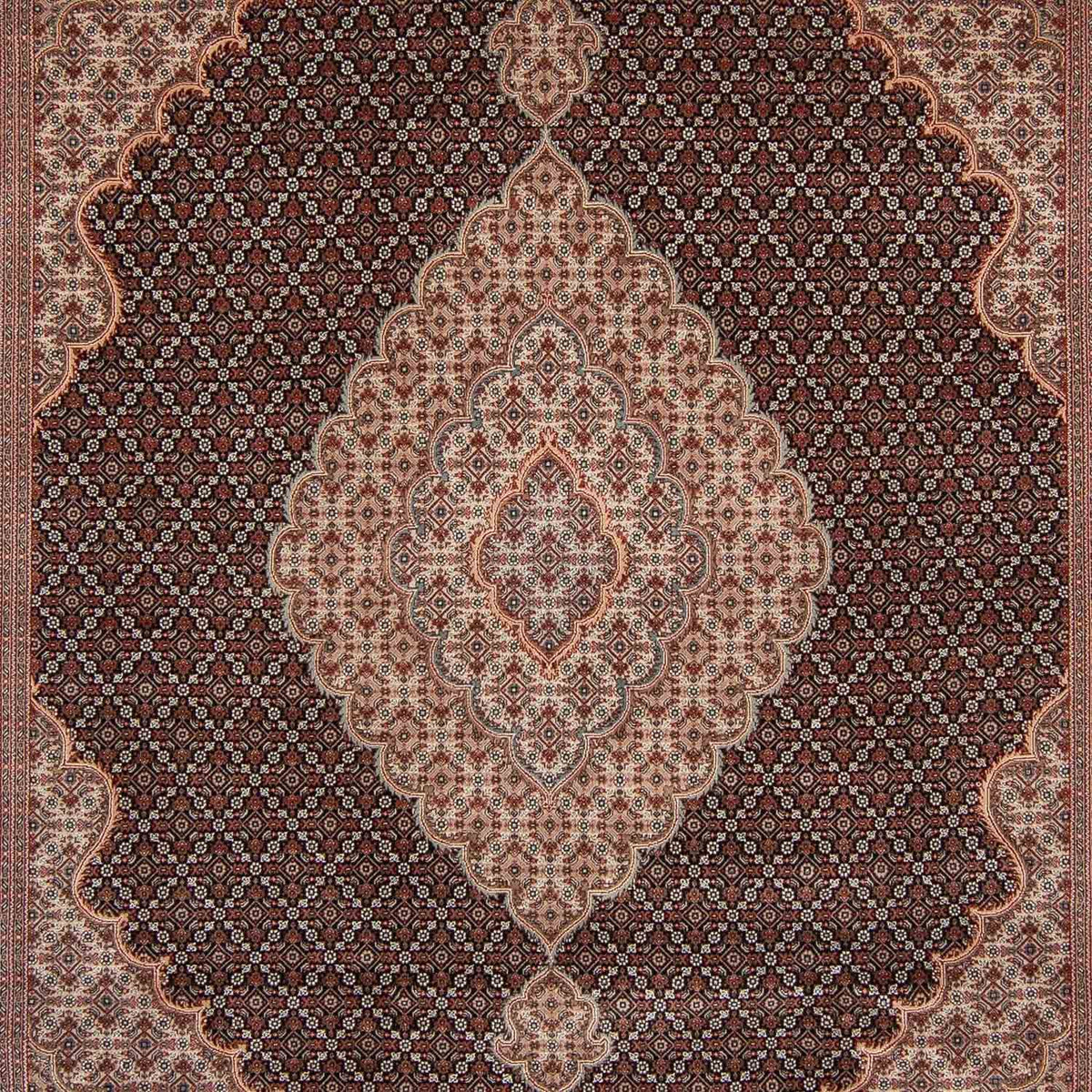 Dywan perski - Tabriz - 346 x 247 cm - ciemnoniebieski