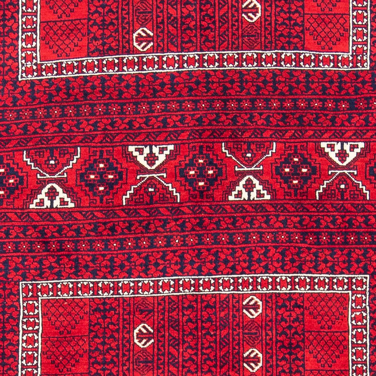 Dywan turkmeński - 233 x 157 cm - ciemna czerwień