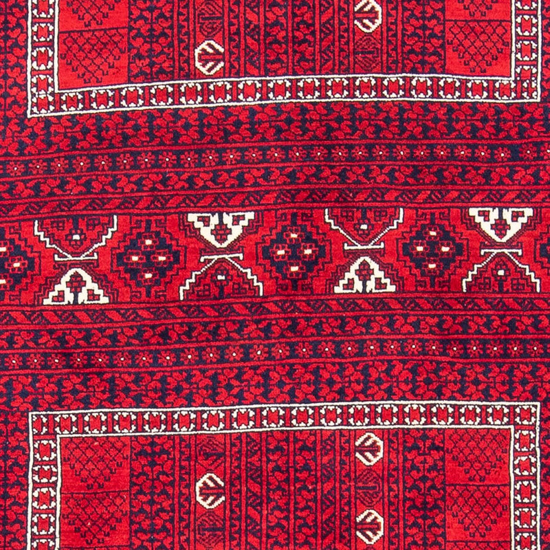 Dywan turkmeński - 233 x 157 cm - ciemna czerwień