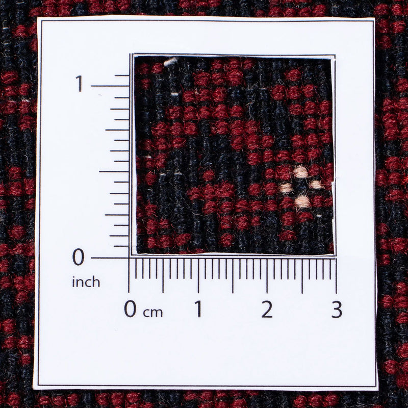 Dywan turkmeński - 246 x 159 cm - ciemna czerwień