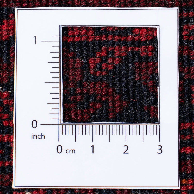 Dywan turkmeński - 246 x 160 cm - ciemna czerwień