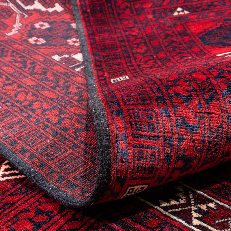 Dywan turkmeński - 240 x 157 cm - ciemna czerwień