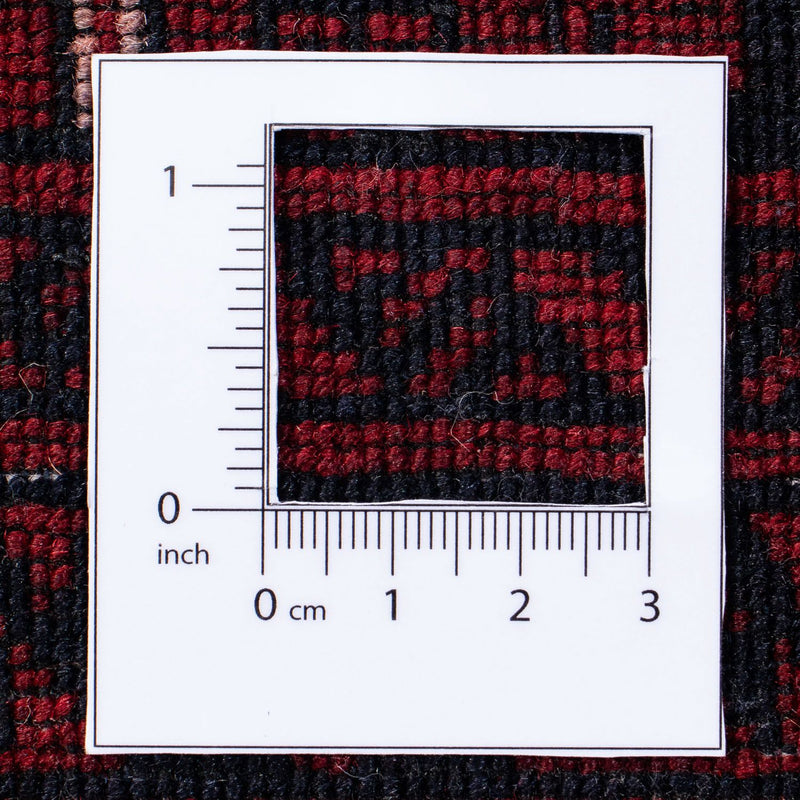 Dywan turkmeński - 240 x 157 cm - ciemna czerwień