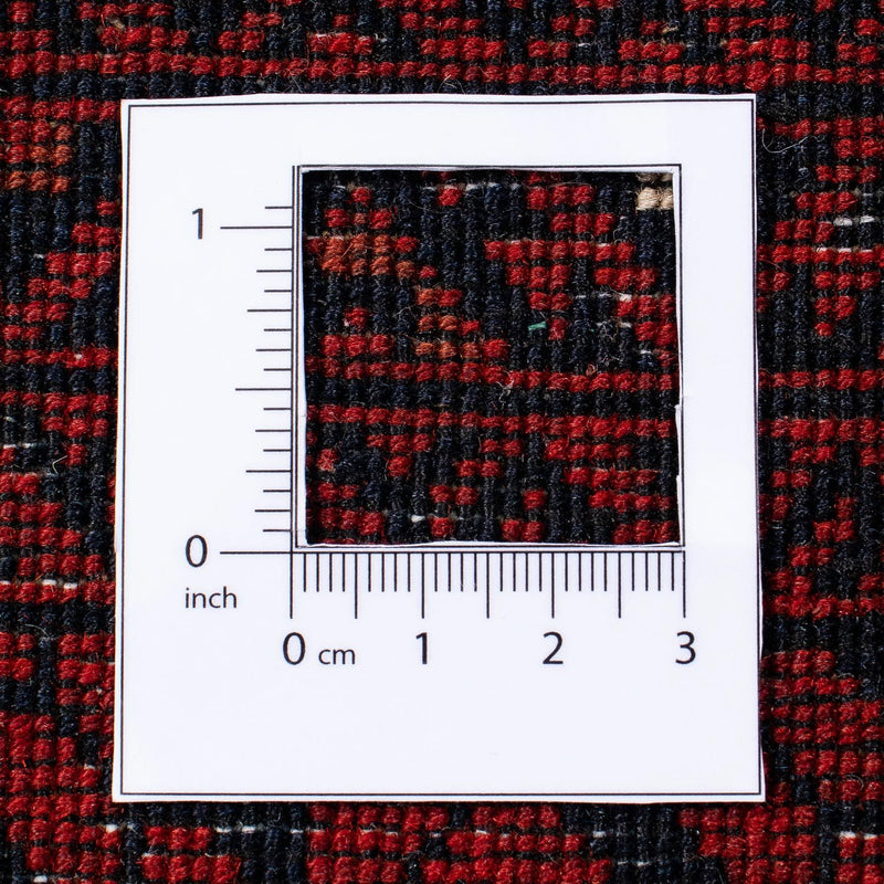 Dywan turkmeński - 243 x 160 cm - ciemna czerwień