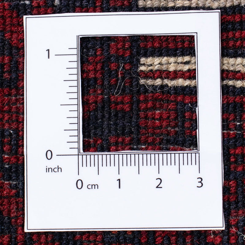 Dywan turkmeński - 243 x 164 cm - ciemna czerwień