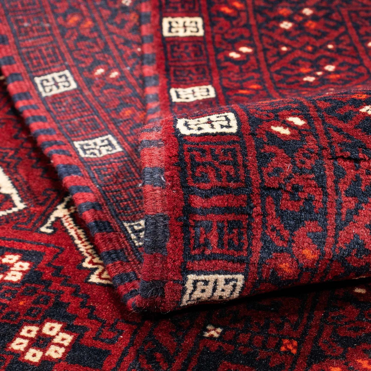 Dywan turkmeński - 240 x 160 cm - ciemna czerwień