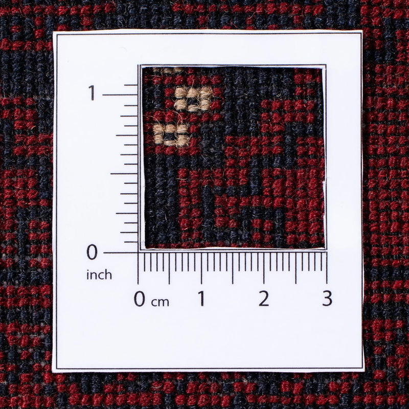 Dywan turkmeński - 244 x 158 cm - ciemna czerwień