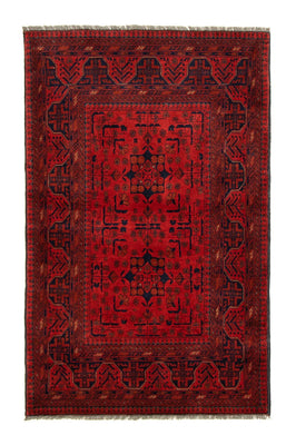Afgański dywan - Kunduz - 155 x 100 cm - ciemna czerwień