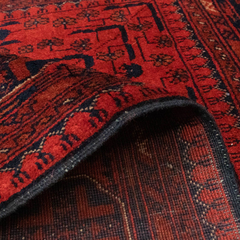 Afgański dywan - Kunduz - 155 x 100 cm - ciemna czerwień