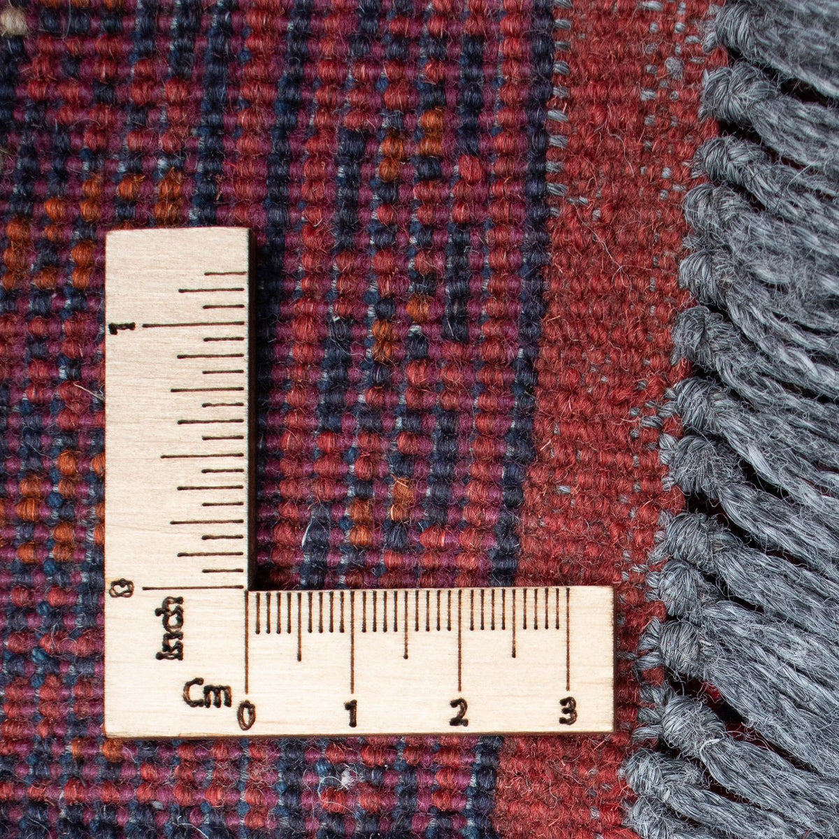 Biegacz Afgański dywan - Kunduz - 298 x 83 cm - ciemna czerwień