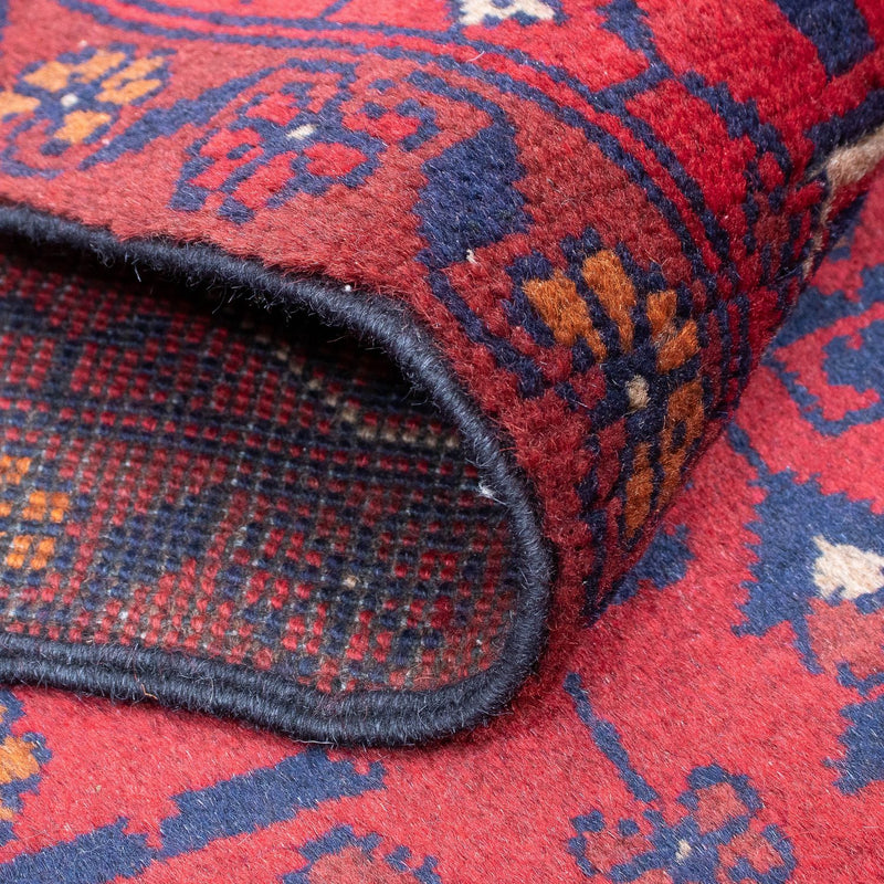 Biegacz Afgański dywan - Kunduz - 285 x 83 cm - ciemna czerwień