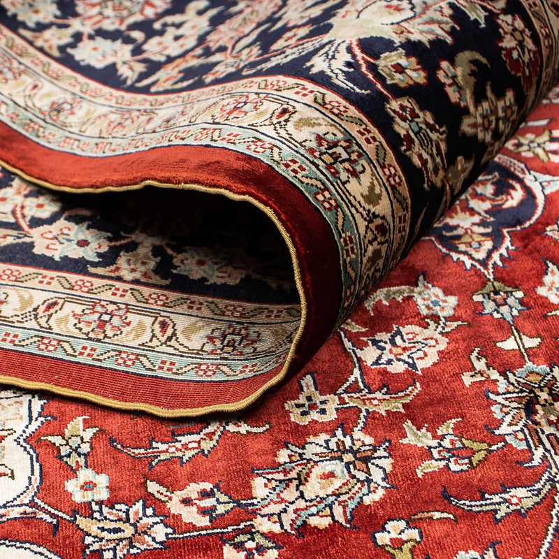 Dywan z jedwabiu - jedwab chiński - 198 x 137 cm - ciemna czerwień