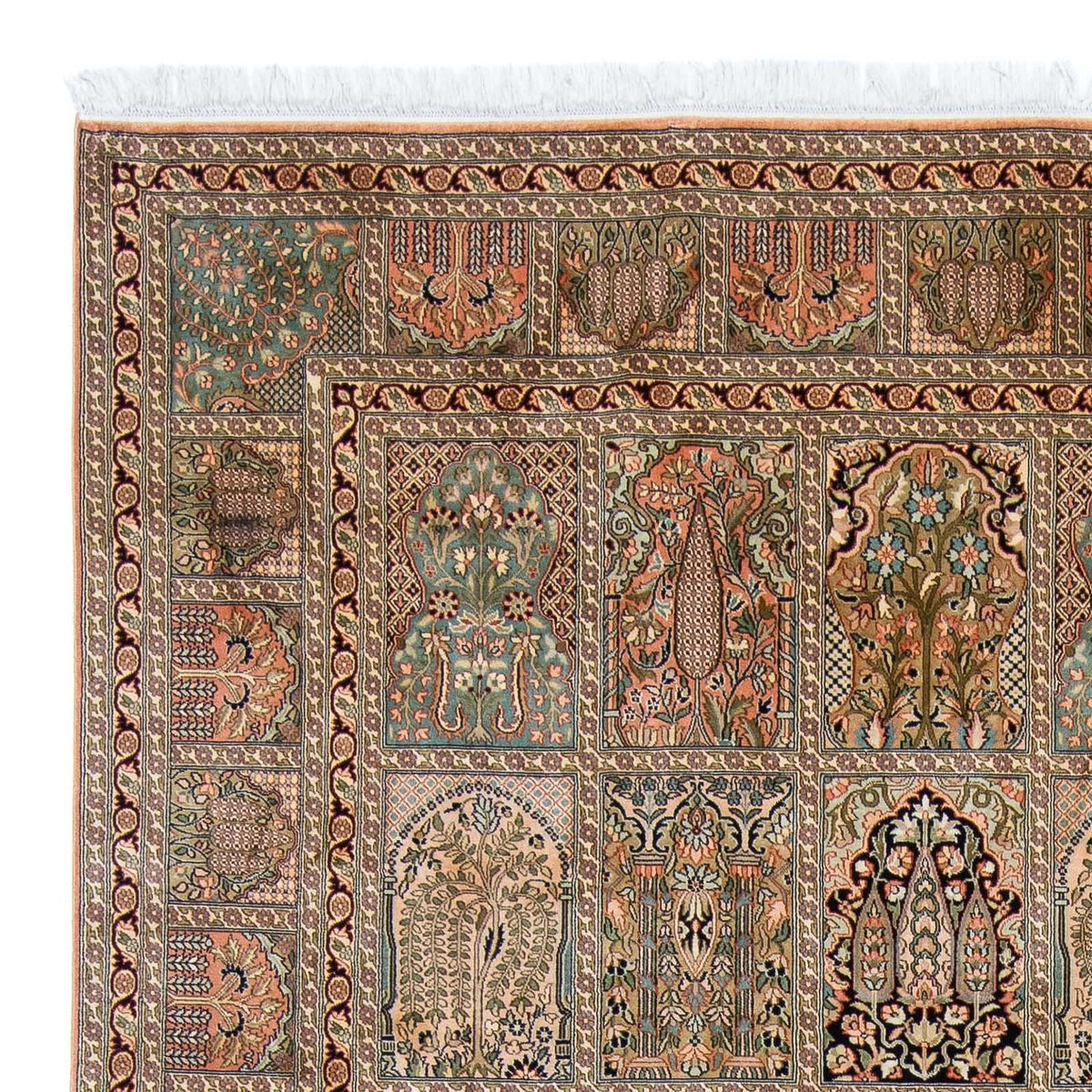 Jedwabny dywan - Kashmir Silk - 336 x 251 cm - wielokolorowy