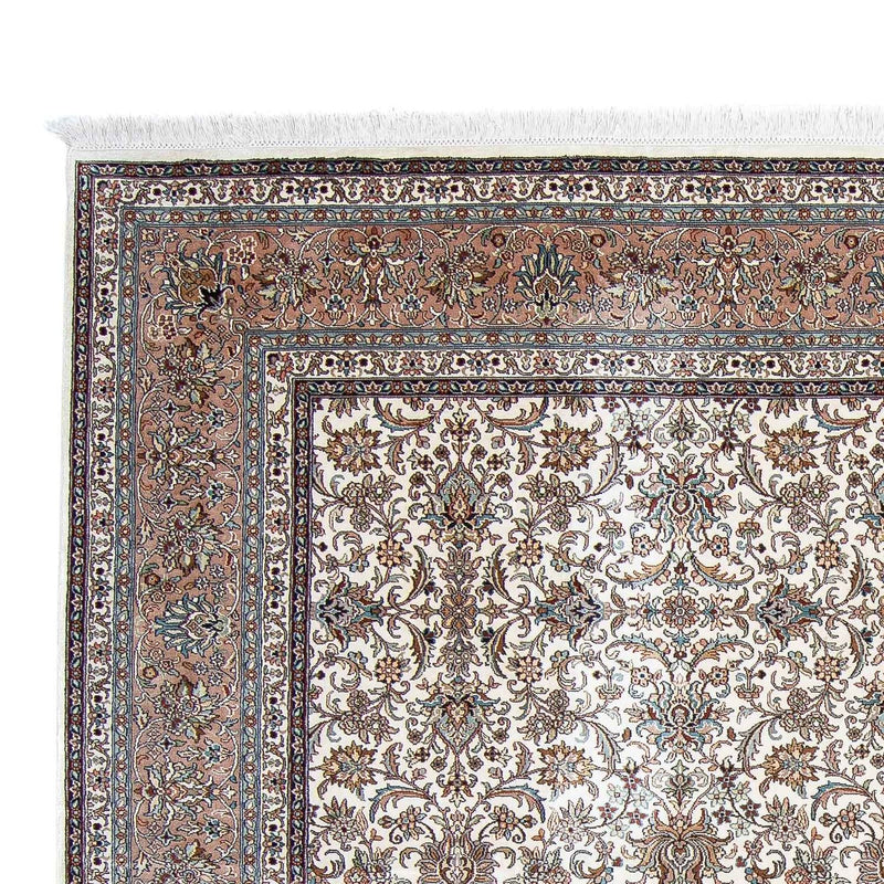 Jedwabny dywan - Kashmir Silk kwadratowy  - 246 x 243 cm - beżowy