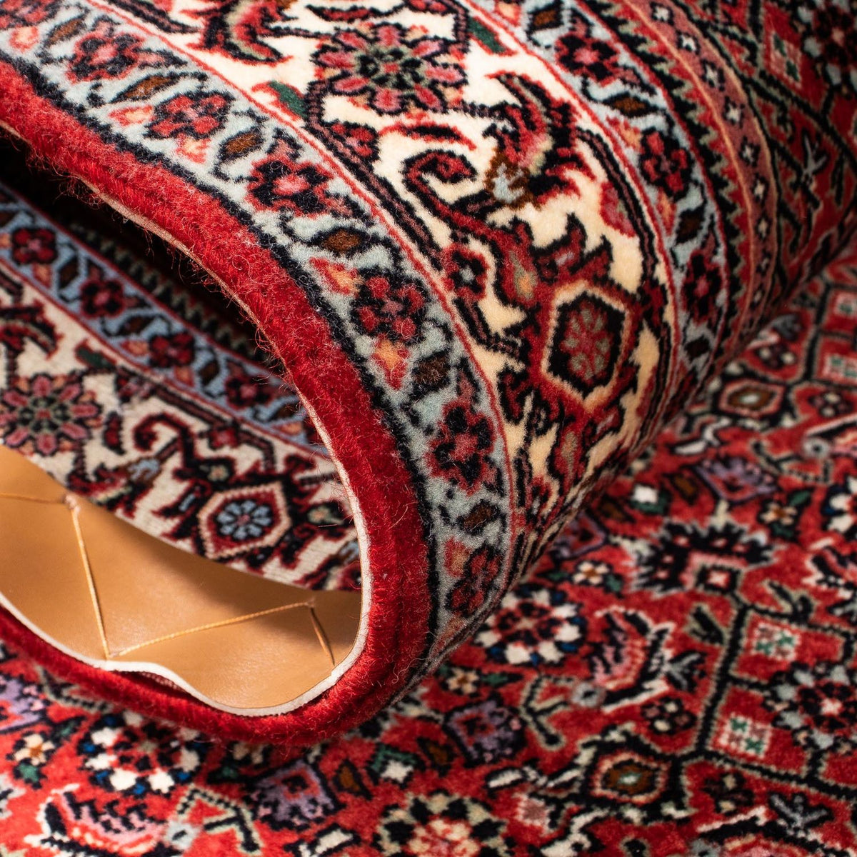 Biegacz Dywan perski - Bijar - 219 x 79 cm - ciemna czerwień