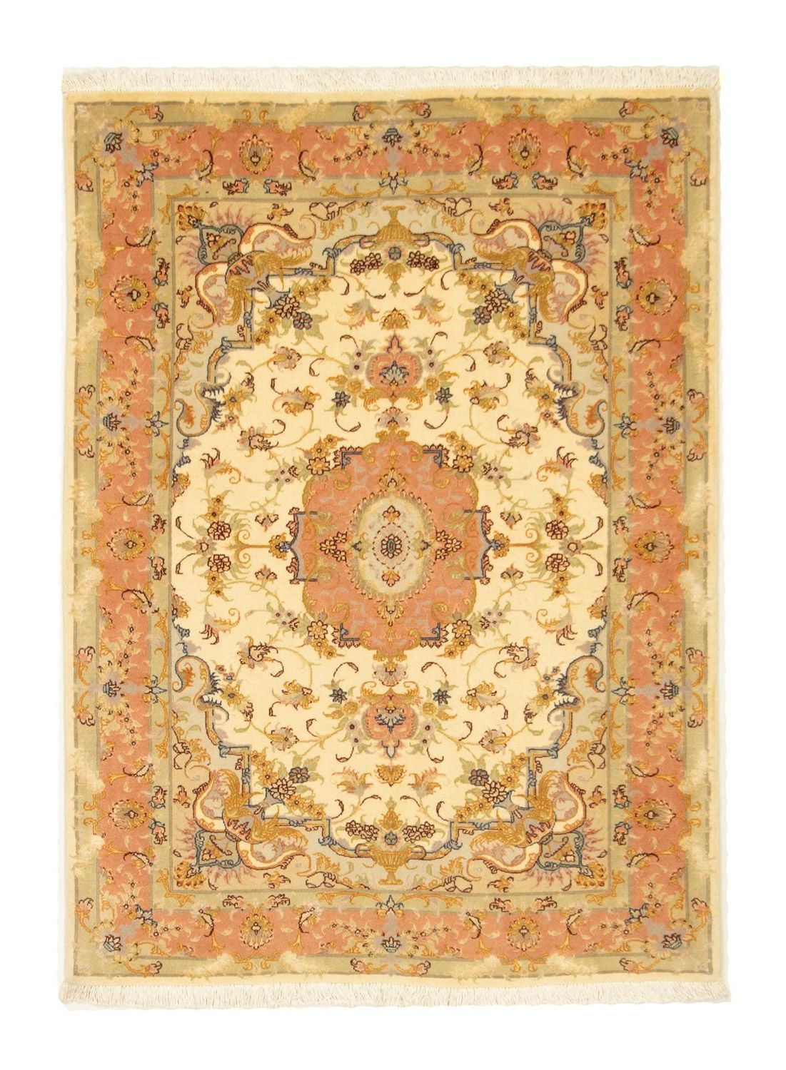 Dywan perski - Tabriz - Premium - 140 x 104 cm - beżowy