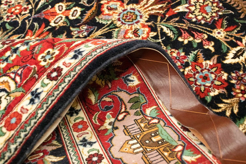 Dywan perski - Ghom - 163 x 107 cm - ciemnoniebieski