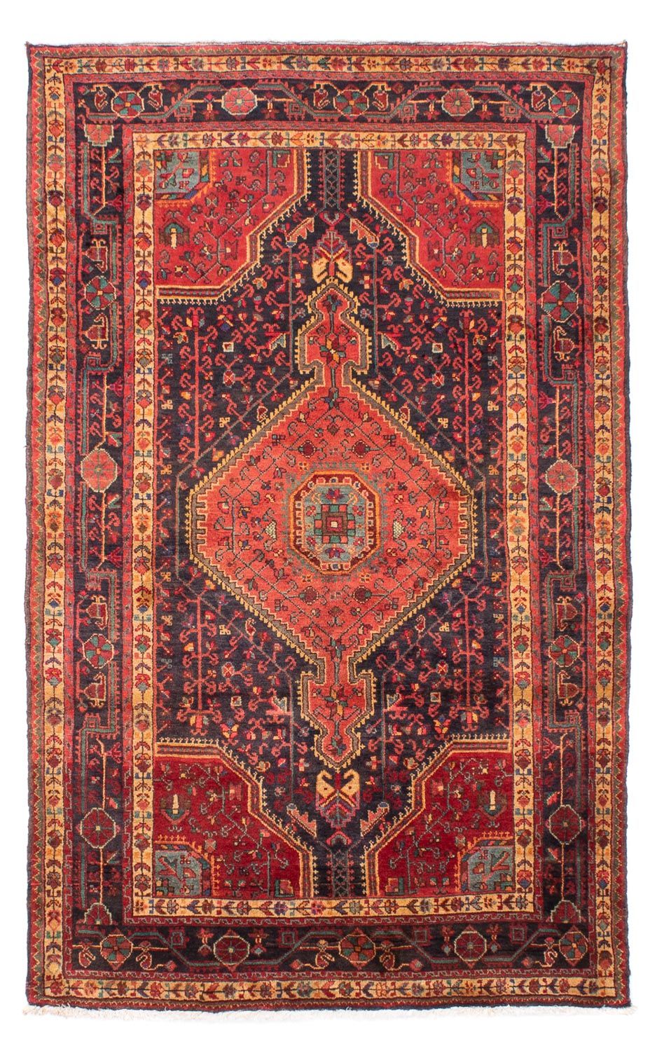 Perski dywan - Nomadyczny - 218 x 130 cm - ciemnoniebieski