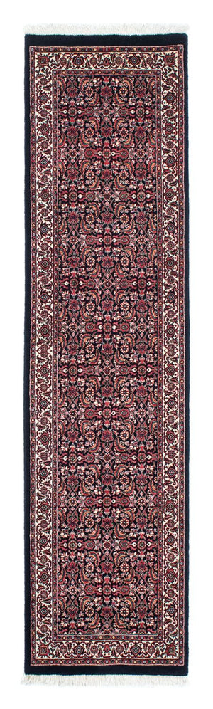 Biegacz Dywan perski - Bijar - 225 x 61 cm - ciemnoniebieski