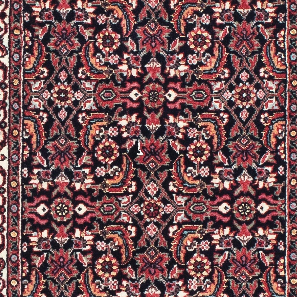 Biegacz Dywan perski - Bijar - 225 x 61 cm - ciemnoniebieski