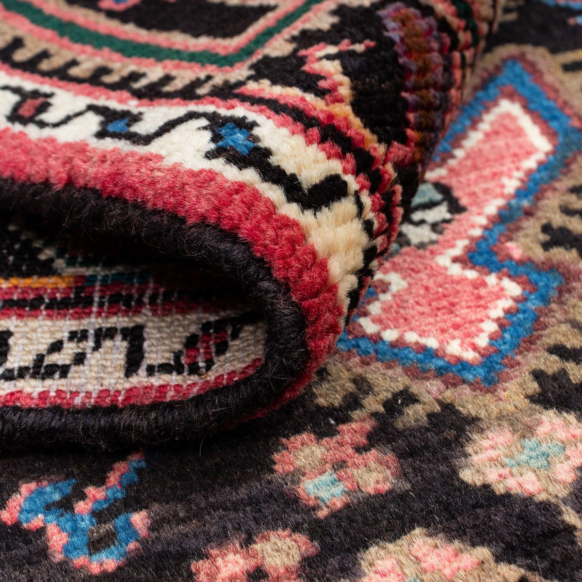 Perski dywan - Nomadyczny - 125 x 81 cm - jasna czerwień