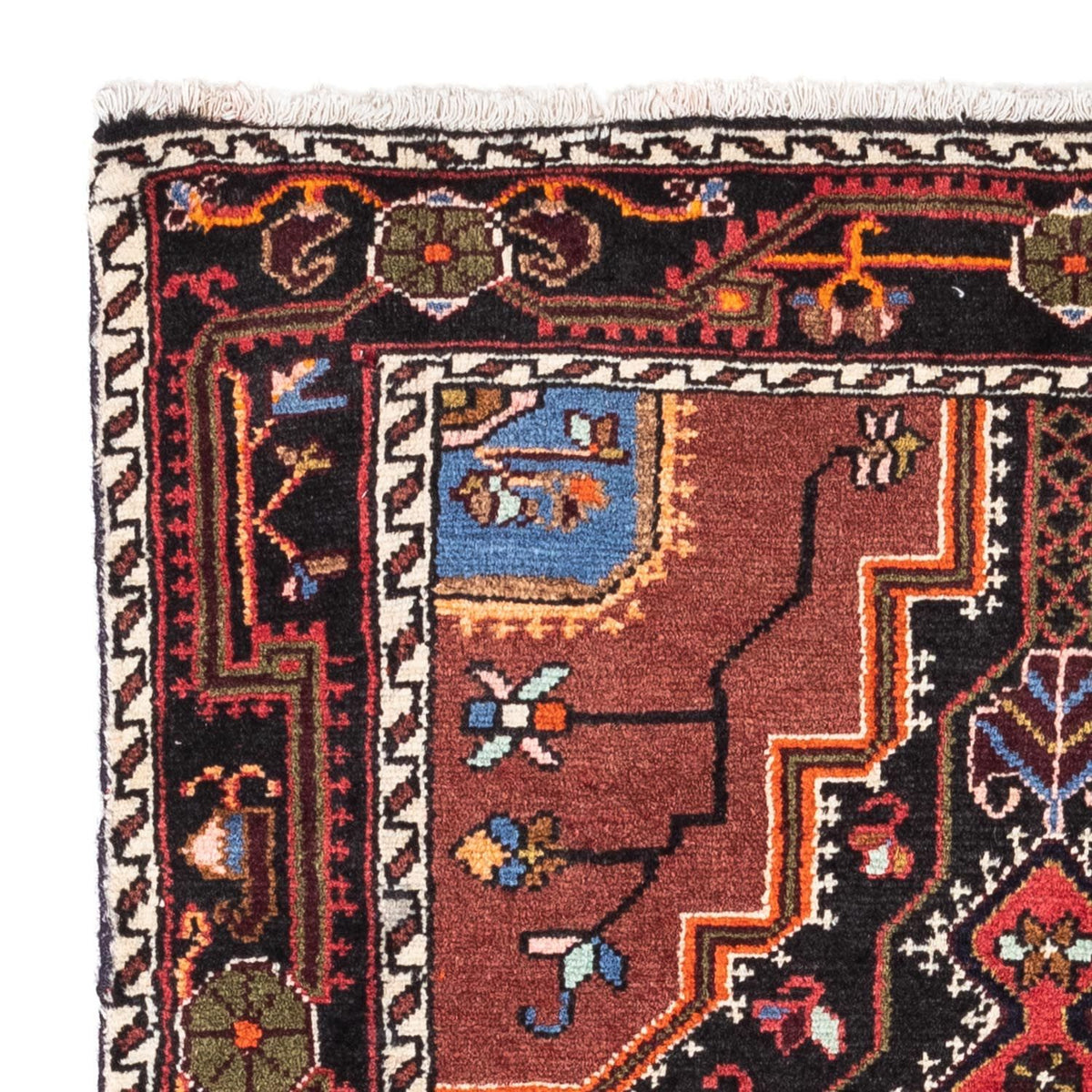 Perski dywan - Nomadyczny - 125 x 79 cm - ciemnoniebieski