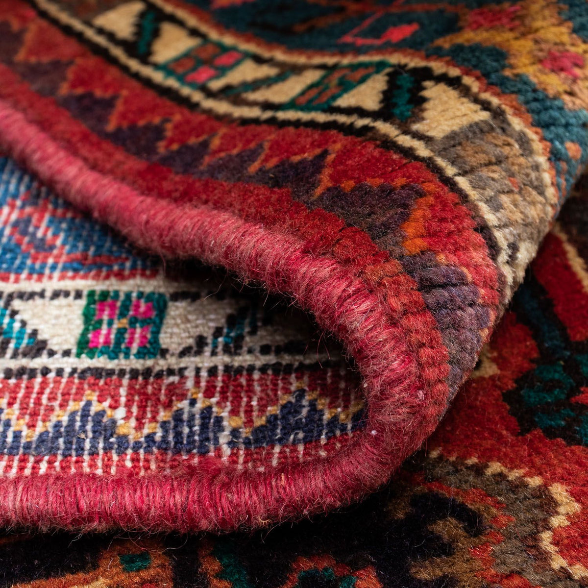 Perski dywan - Nomadyczny - 130 x 95 cm - czerwony