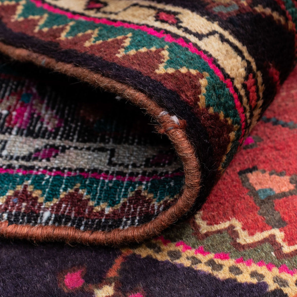 Perski dywan - Nomadyczny - 136 x 90 cm - czerwony