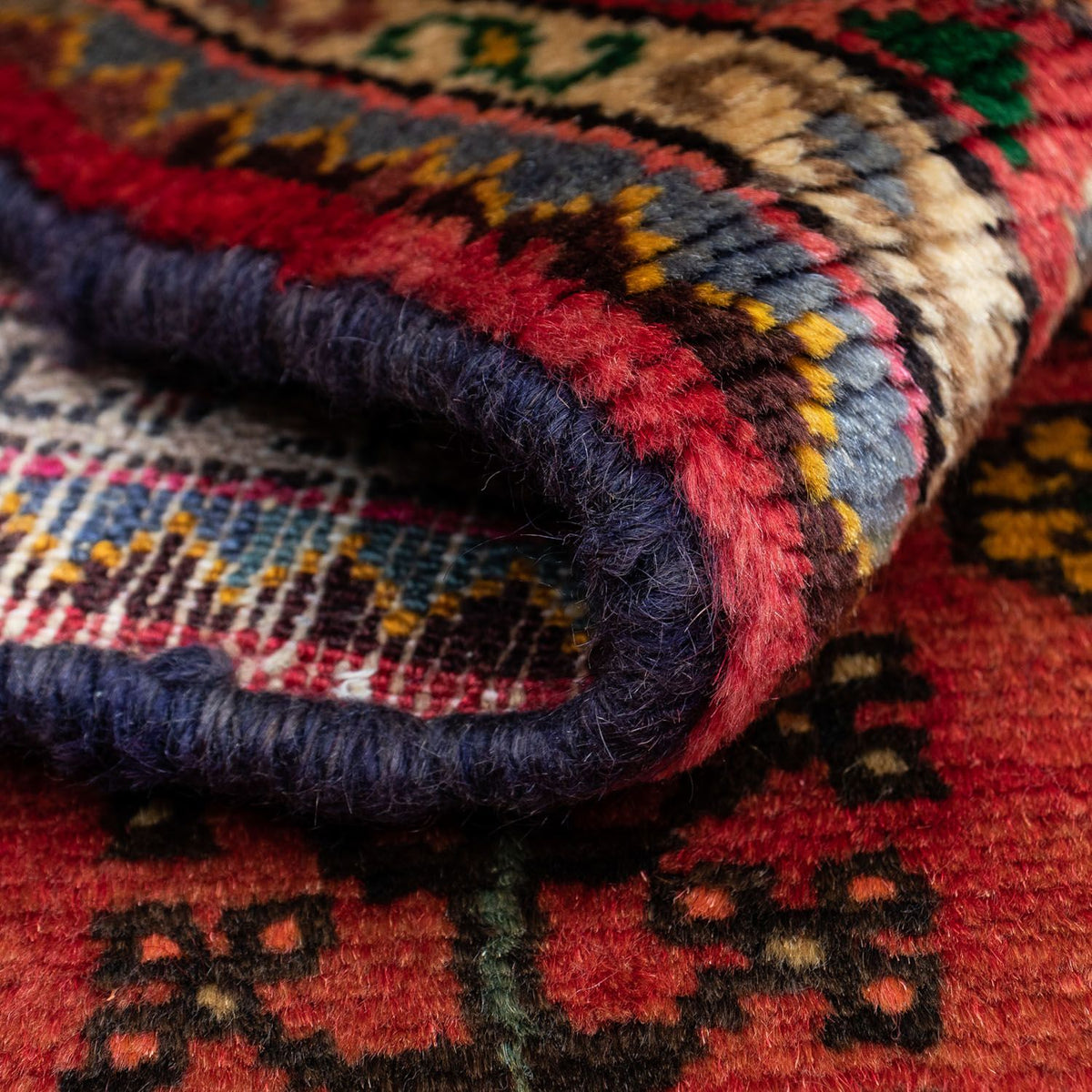 Perski dywan - Nomadyczny - 140 x 82 cm - czerwony