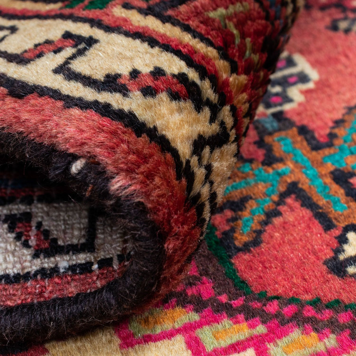 Perski dywan - Nomadyczny - 125 x 85 cm - jasna czerwień