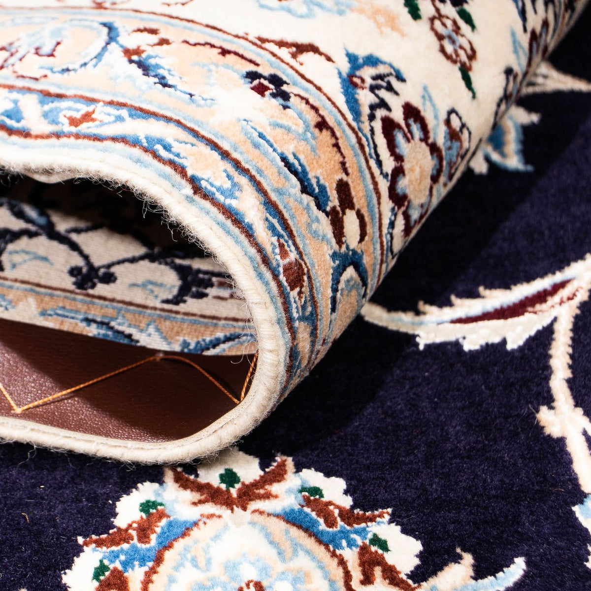Dywan perski - Nain - Premium - 208 x 127 cm - ciemnoniebieski