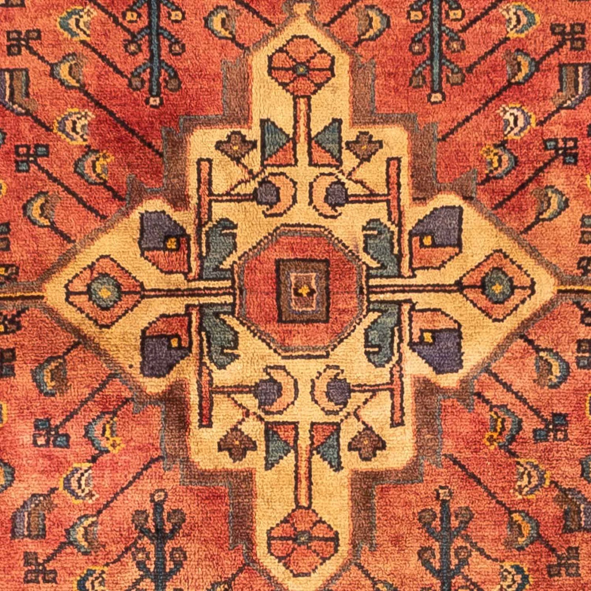 Perski dywan - Nomadyczny - 242 x 147 cm - jasna czerwień