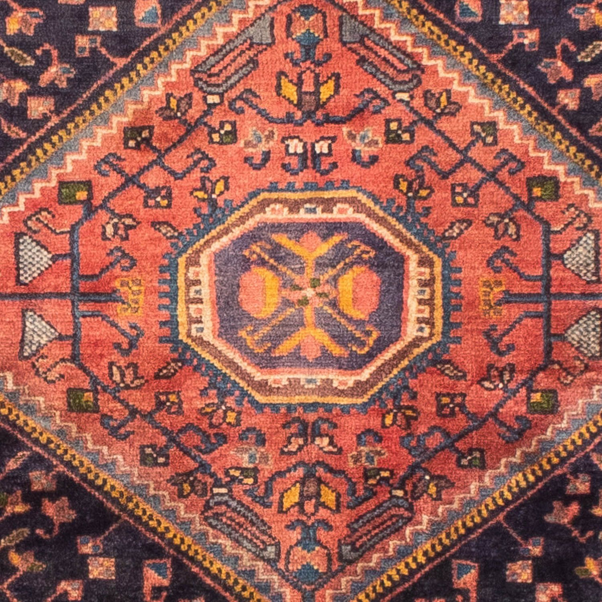 Perski dywan - Nomadyczny - 216 x 135 cm - ciemnoniebieski