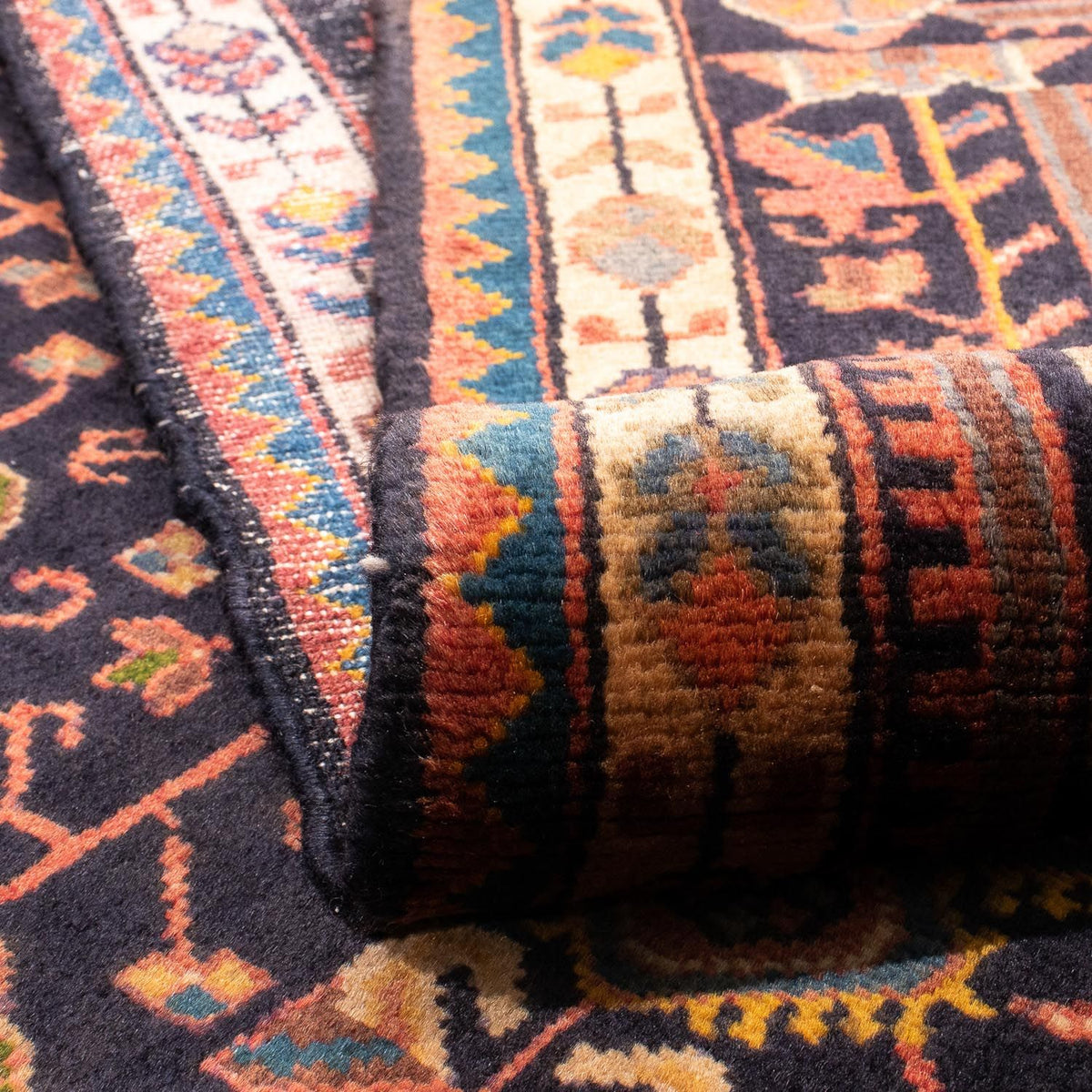 Perski dywan - Nomadyczny - 216 x 135 cm - ciemnoniebieski